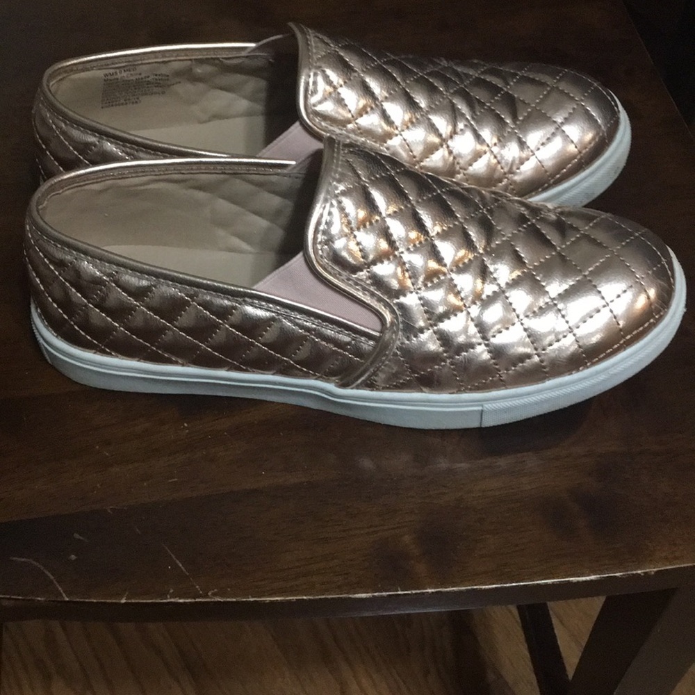 Rose gold slip ons by Candie’s